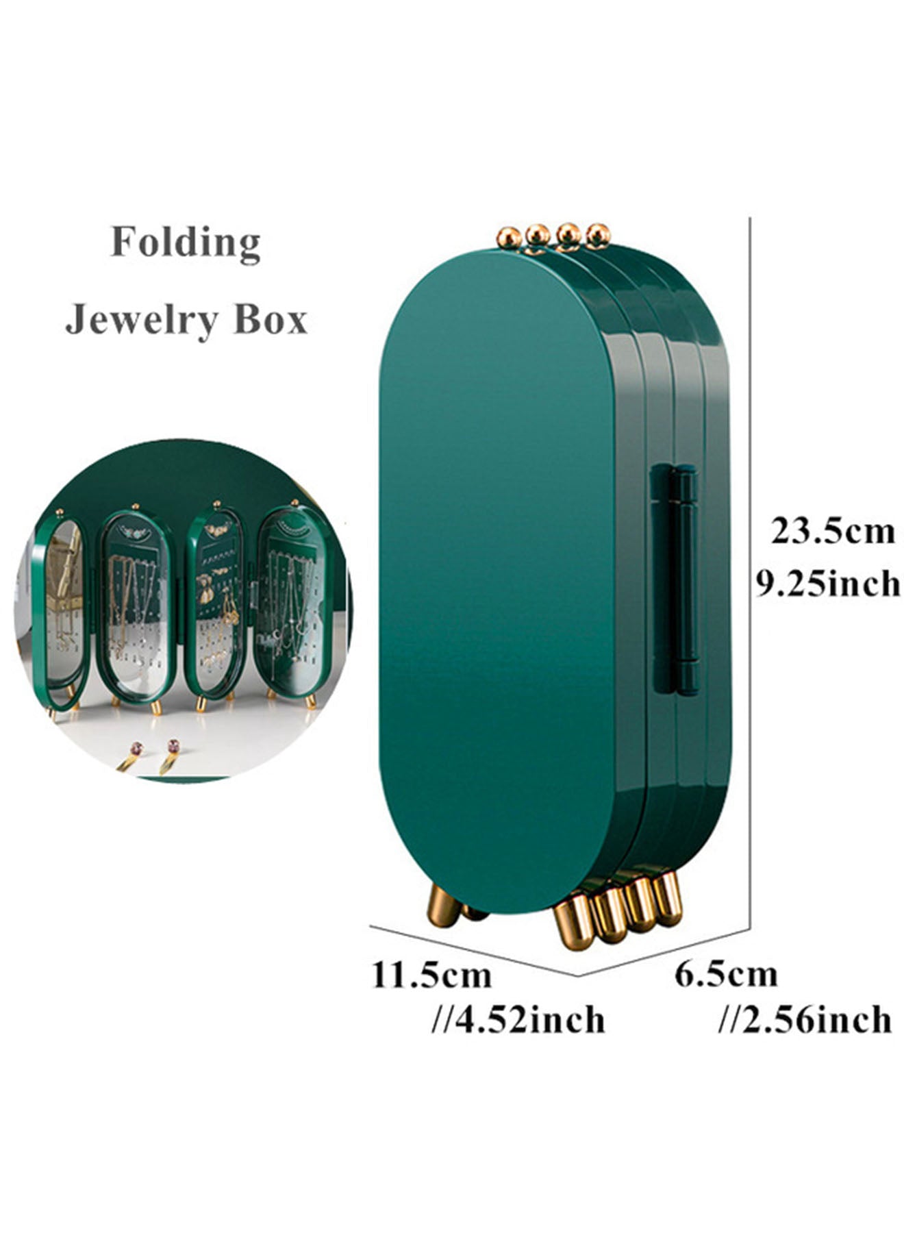 DANIM Folding Screen Jewelry Box Jewelry Storage Box Earring Necklace Hand Jewelry Box Home Multi functional Folding Portable Display Stand