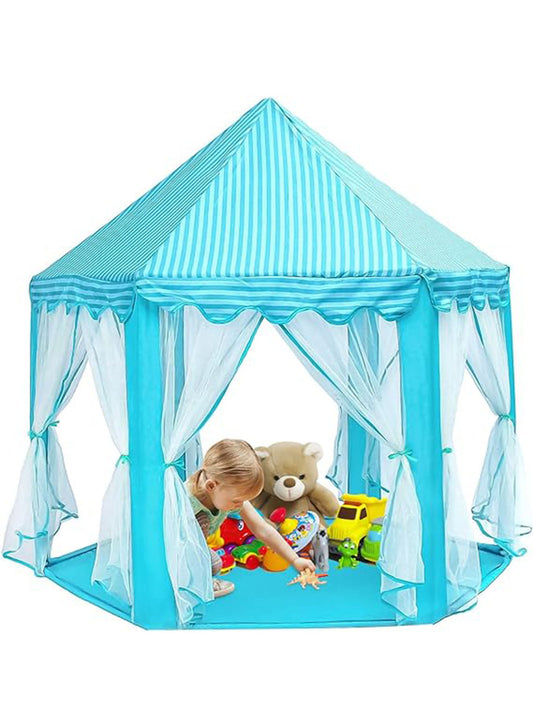DANIM Large Indoor and Outdoor Kids Play House Kids Tent New children's hexagonal tent indoor and outdoor tulle princess prince tent mosquito proof breathable tent