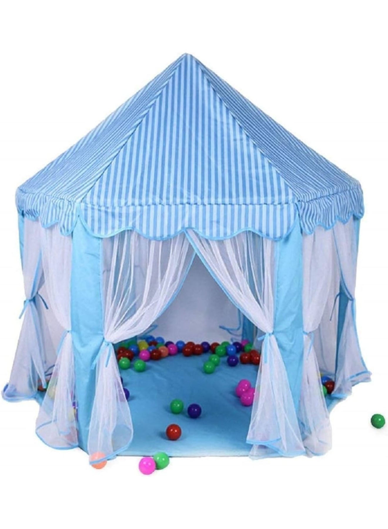 DANIM Large Indoor and Outdoor Kids Play House Kids Tent New children's hexagonal tent indoor and outdoor tulle princess prince tent mosquito proof breathable tent