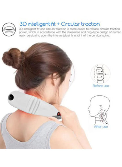 DANIM Wireless Deep Tissue Trigger Point Massager Electric Magnetic Pulse Neck Massager, Intelligent Cervical Vertebra Massager with Heating